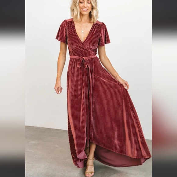 Baltic Born Andi Ribbed Wrap Dress - Picture 2 of 9